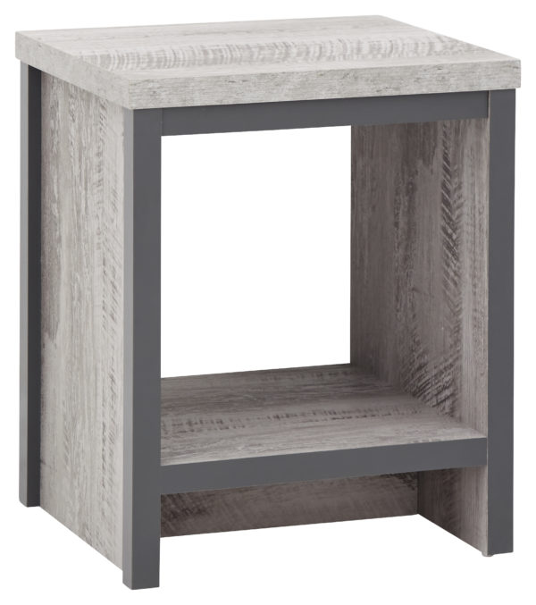 Fenway Simple Lamp Table | Grey | Self Assembly