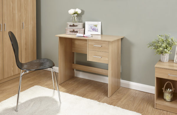 Elgin 2 Drawer Desk | Oak | Self Assembly