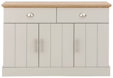 Oban Grey 3 Door Large Sideboard with Drawers