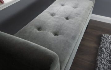 Penza Grey Chenille Window Seat