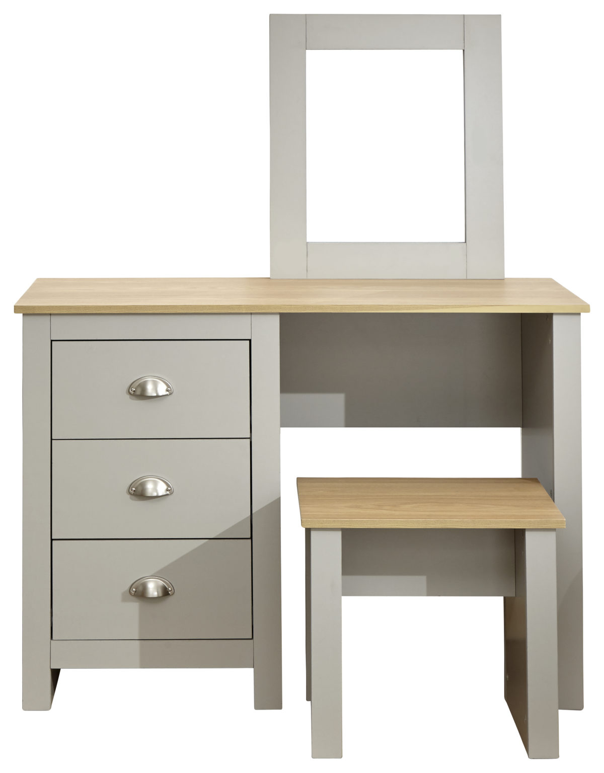 Fife Grey Dressing Table Set Grey Self Assembly Oak World