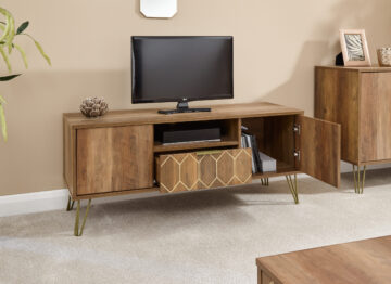 Kentwood Mango Wood 2 Door 1 Drawer TV Unit 116cm