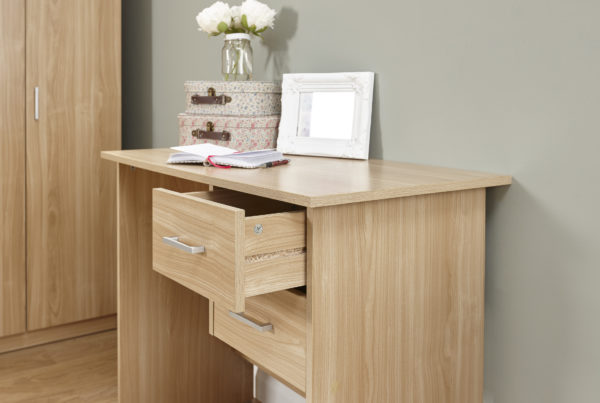 Elgin 2 Drawer Desk | Oak | Self Assembly