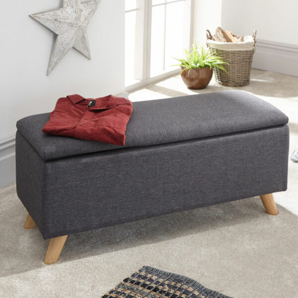 Midvale Ottoman | Charcoal Grey | Self Assembly