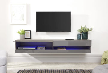 Lugo Grey Wall TV Unit 150cm | LED