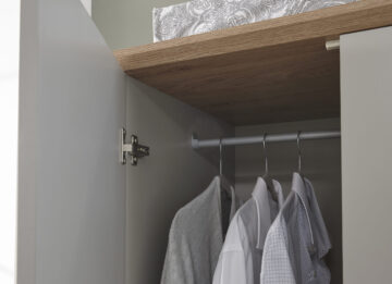 Oban Grey 2 Door Wardrobe with Drawer