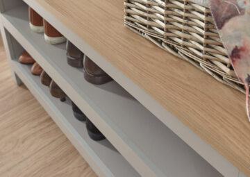 Fife Grey Shoe Bench