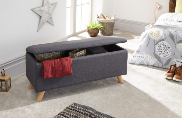 Midvale Ottoman | Charcoal Grey | Self Assembly