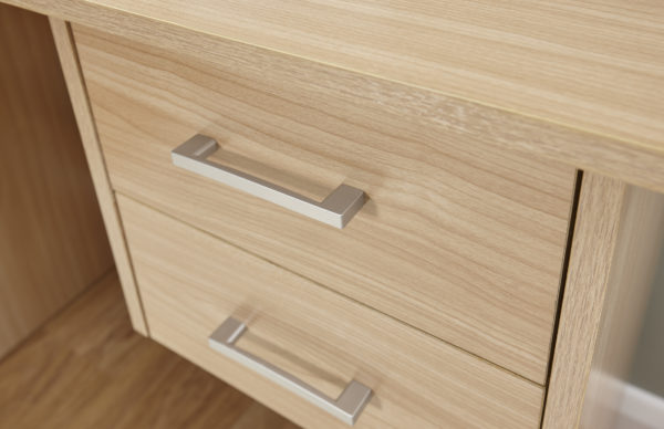 Elgin 2 Drawer Desk | Oak | Self Assembly