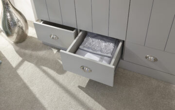 Oban Grey 3 Door Wardrobe with Drawers