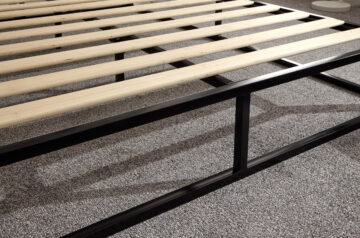 Simplicity Black 4′ Platform Small Double Bed
