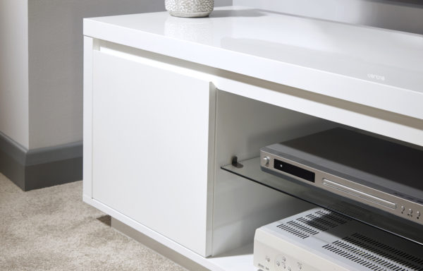 Alaska High Gloss LED TV Unit | White | Self Assembly