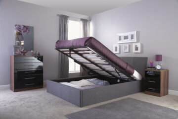 Baltimore Grey 5′ King Size Ottoman Bed
