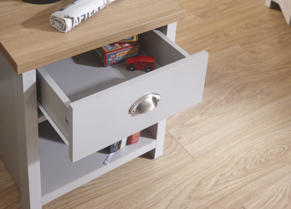 Fife Grey Lamp Table | Grey | Bedside Table | Self Assembly