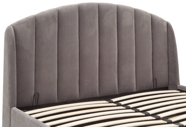 Haikou Double End Lift Ottoman Bed | Grey