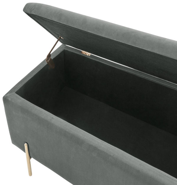 Miley Ottoman Storage Bench | Grey | Self Assembly