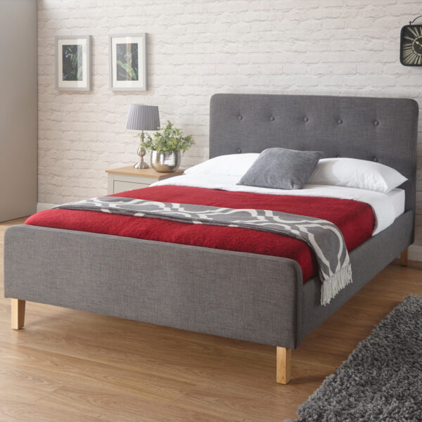 Helsinki Double Bedstead | Grey