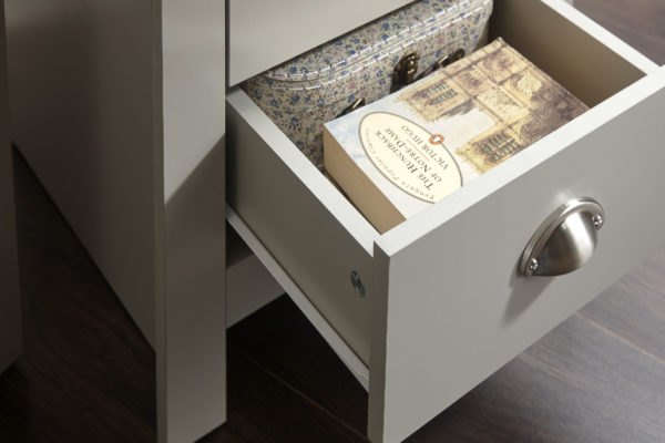 Fife Grey 4 Piece Bedroom Furniture Set Wardrobe Chest & Bedsides | Grey | Clearance