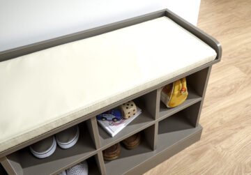 Grey Shoe Bench