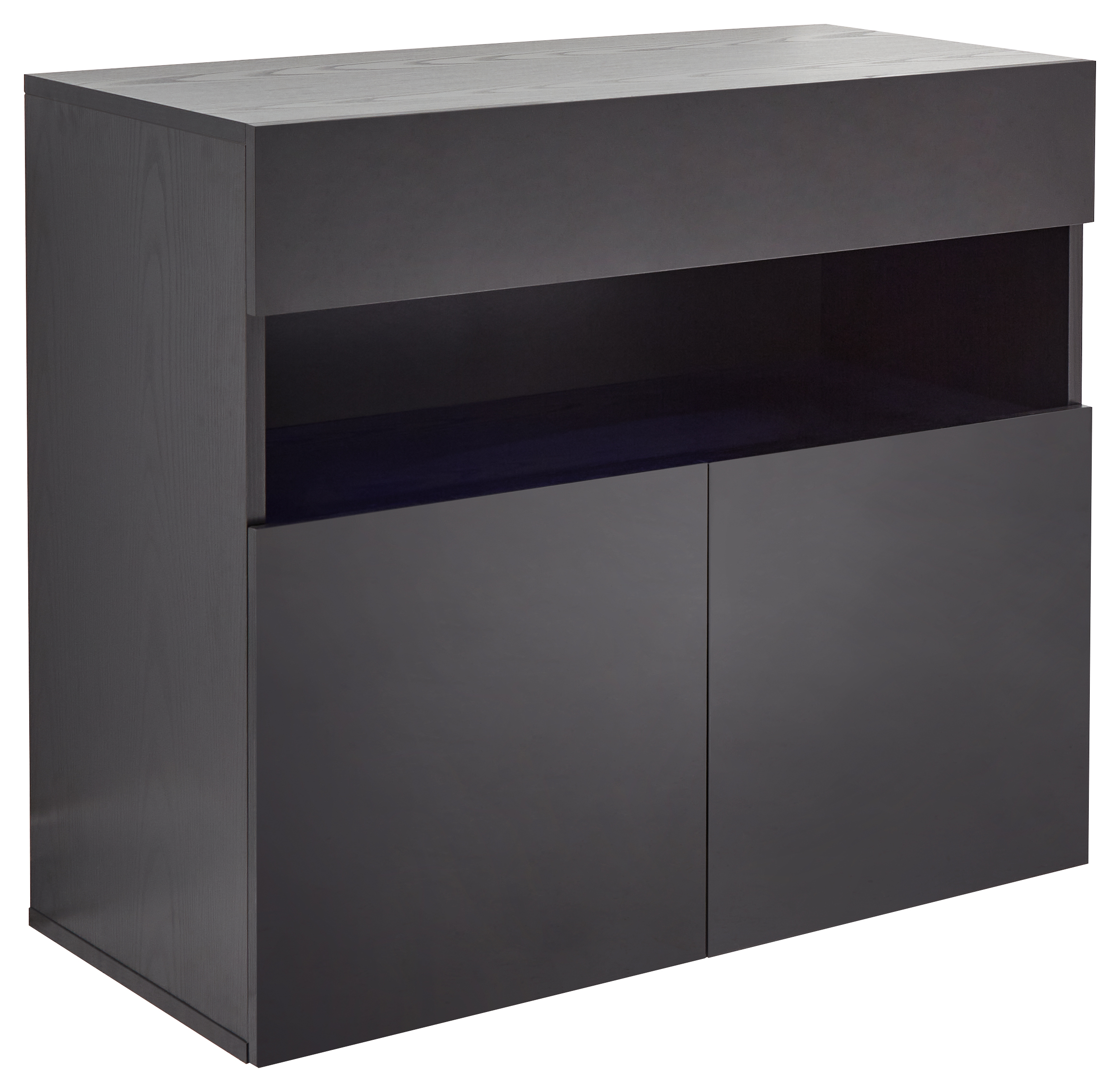Lugo Sideboard LED Black Self Assembly Oak World