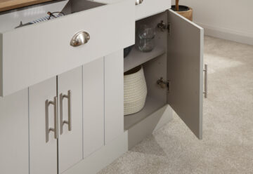 Oban Grey 3 Door Large Sideboard with Drawers