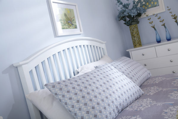 Reus Wooden King Size Ottoman Bed  | White
