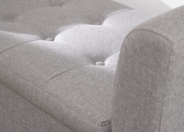 Roma Grey Fabric Window Seat