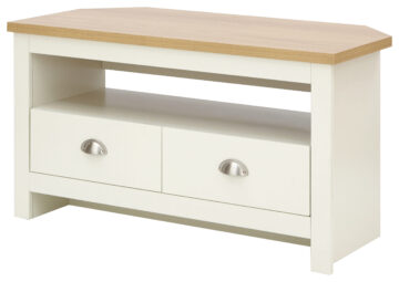 Fife Cream Corner TV Unit | Cream | Self Assembly | Clearance