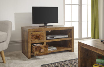 Maluku 2 Drawer TV Unit 90cm | Mango Finish