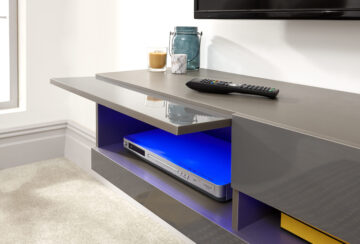 Lugo Grey Wall TV Unit 120cm | LED
