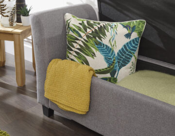 Roma Grey Fabric Window Seat