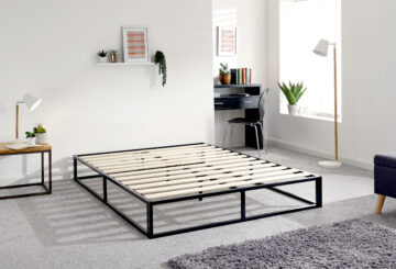 Simplicity Black 4′ Platform Small Double Bed