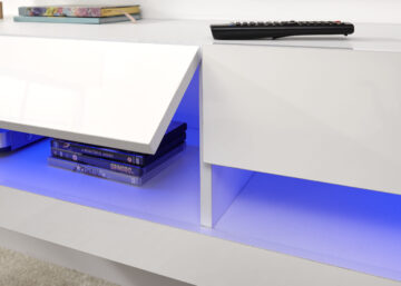 Lugo White Wall TV Unit 150cm | LED