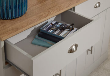 Oban Grey 3 Door Large Sideboard with Drawers