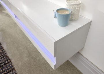 Lugo White Wall TV Unit 150cm | LED