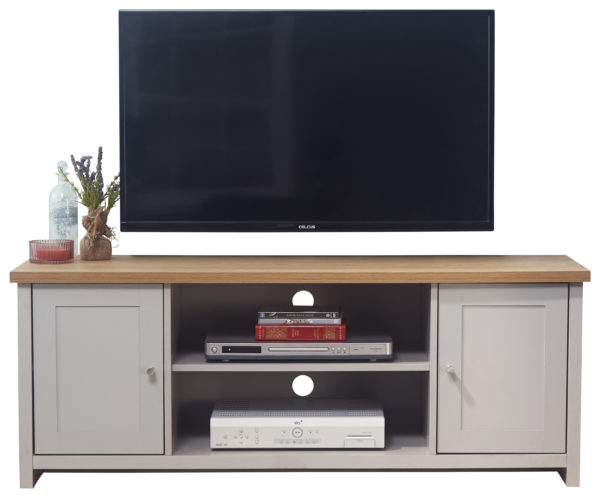 Fife Grey Large TV Cabinet | Grey | Self Assembly