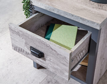 Fenway Grey 1 Drawer Lamp Table | Bedside Table