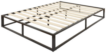 Simplicity Black 4′ Platform Small Double Bed