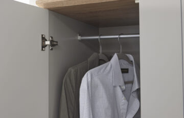 Oban Grey 3 Door Wardrobe with Drawers