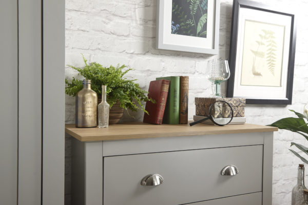 Fife Grey 4 Piece Bedroom Furniture Set Wardrobe Chest & Bedsides | Grey | Clearance