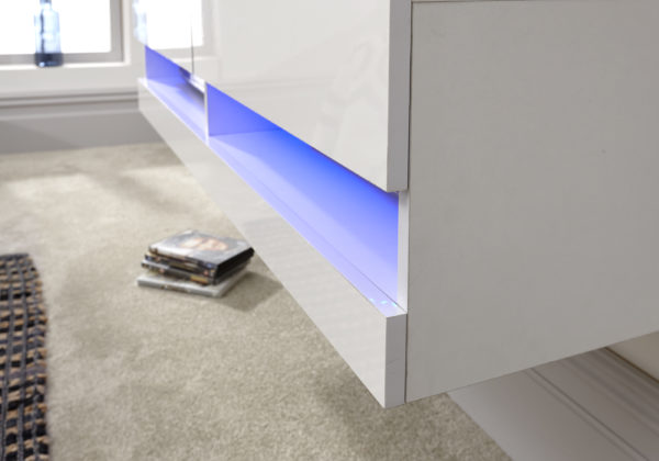 Lugo 120cm Wall TV Unit | LED | White | Self Assembly