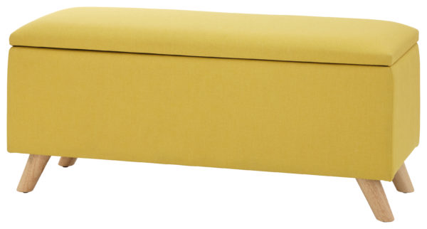 Yellow Midvale Ottoman | Mustard | Self Assembly