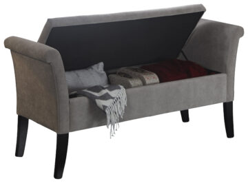 Penza Silver Chenille Window Seat