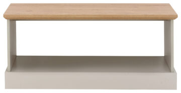 Oban Grey Coffee Table | Oak Finish Top