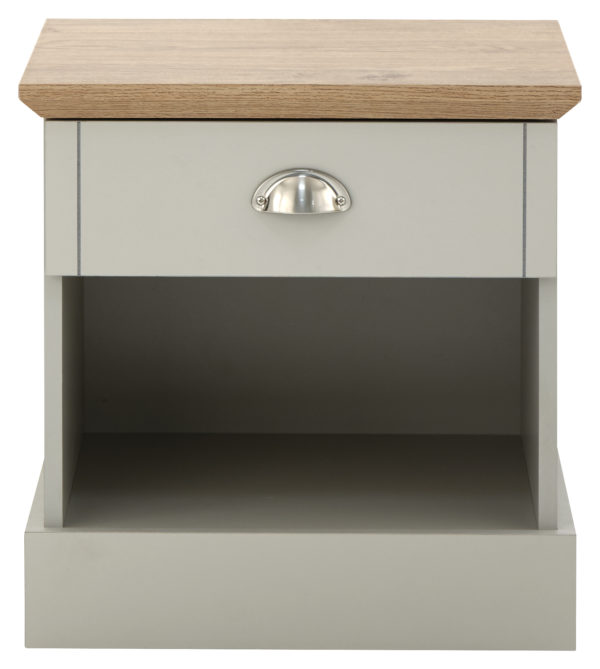 Oban 1 Drawer Bedside Table | Grey | Self Assembly