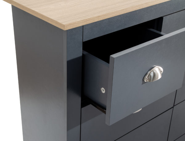 Fife Slate Blue Merchants Chest | Slate Blue | Self Assembly