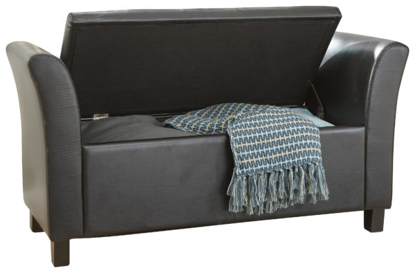 Roma Window Seat | Black PU | Self Assembly
