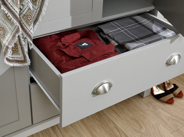 Fife Grey 2 Door 2 Drawer Wardrobe | Grey