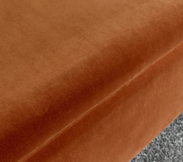 Miley Ottoman Storage Bench | Russet | Self Assembly - Orange
