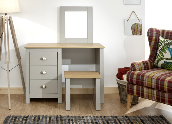 Fife Grey Dressing Table Set | Grey | Self Assembly